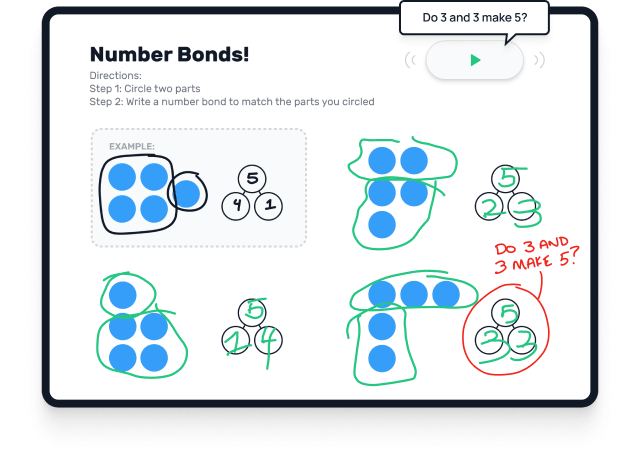 Screenshot of Classkick app showing feedback from a teacher asking a student to check their work